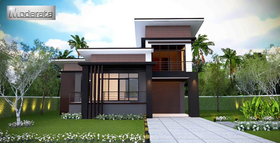 แบบบ้านโมเดิร์นมีที่จอดรถ