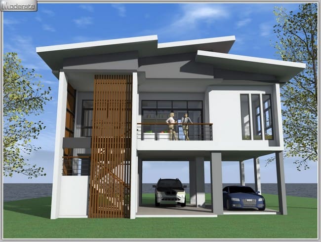 แบบบ้านโมเดิร์นยกพื้นสูง
